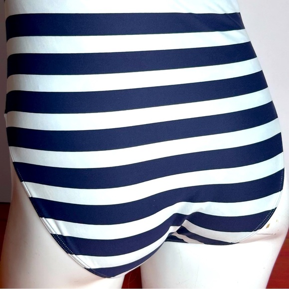 Nordstrom NipTuck Ruched Multi Fit Cup Joanne Striped Tummy Control Swimsuit 6 - Picture 11 of 16